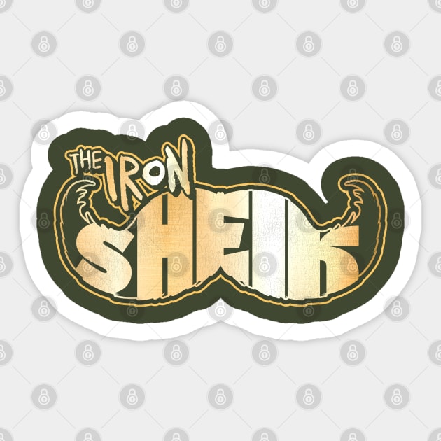 The Iron Sheik 'Stache Sticker by darklordpug